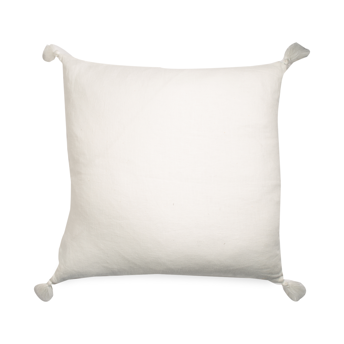 Coussin à pompons en lin