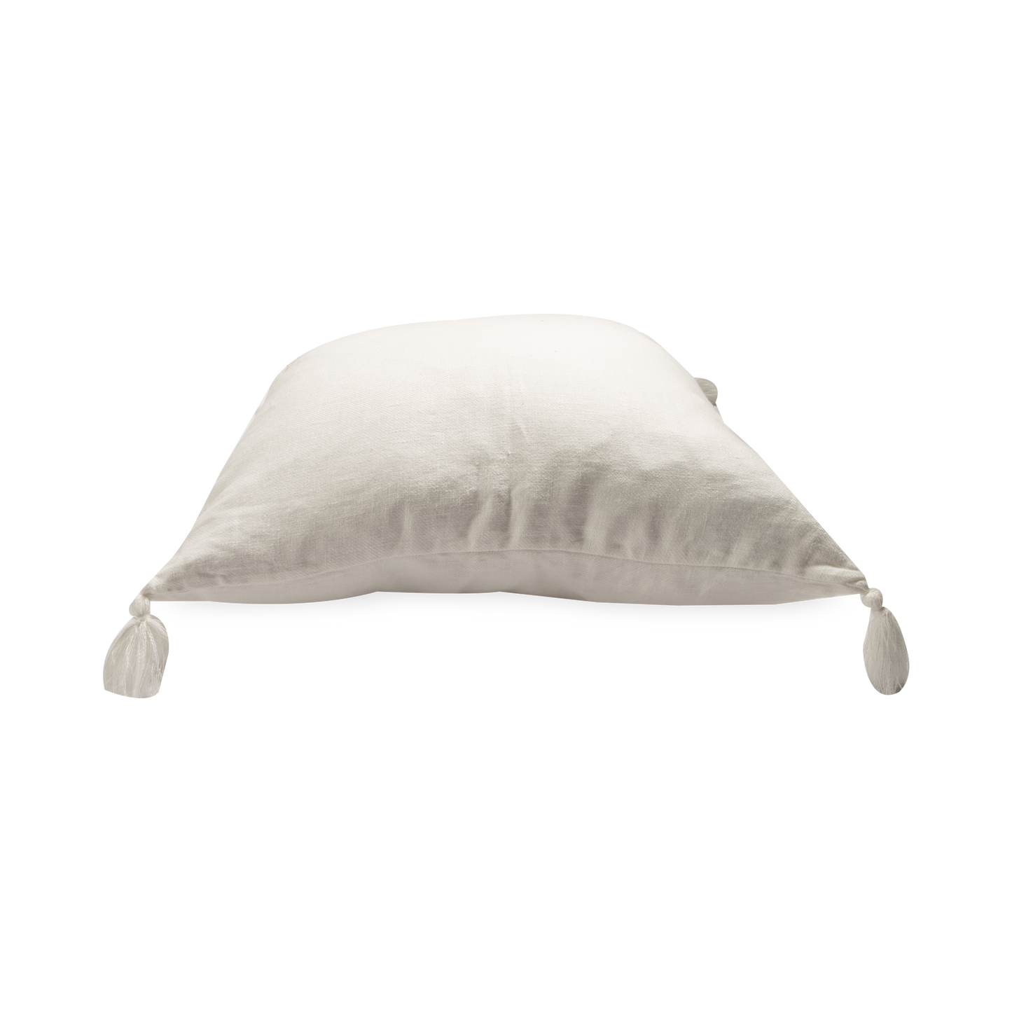 Coussin à pompons en lin