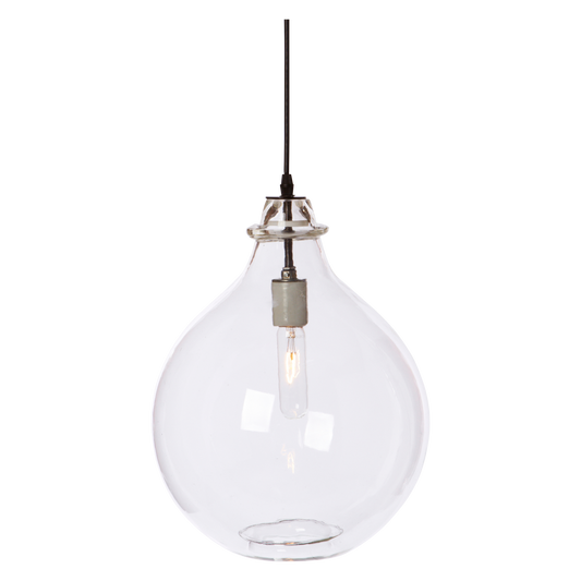 Pendentif pichet en verre transparent